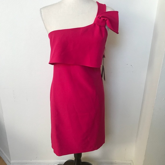 [Adrianna Papell] One Shoulder Pop Over Mini Dress - Picture 3 of 6